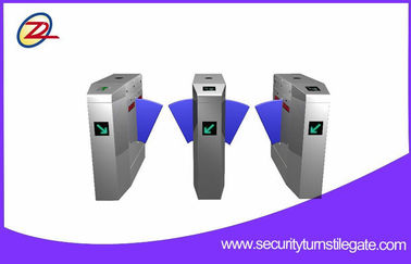 Paslanmaz Çelik Turnike Flap Bariyer Kapısı Rfid Giriş Sistemi AC220V ± 10V