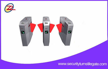 Paslanmaz Çelik Turnike Flap Bariyer Kapısı Rfid Giriş Sistemi AC220V ± 10V