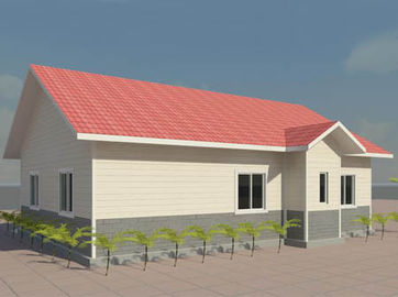 Taşınabilir Çelik Çerçeve Yapısı 4/3 yatak odası Modüler Homes, Mobil Hafif Çelik Villa